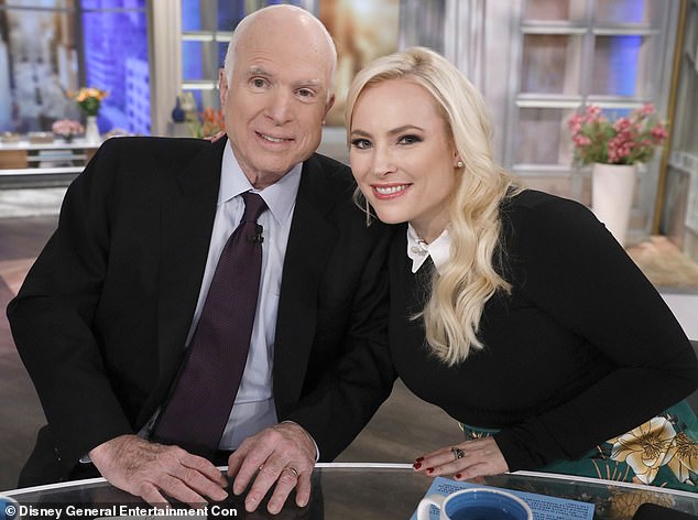 McCain, seen here with her father, John, admitted she finally felt 