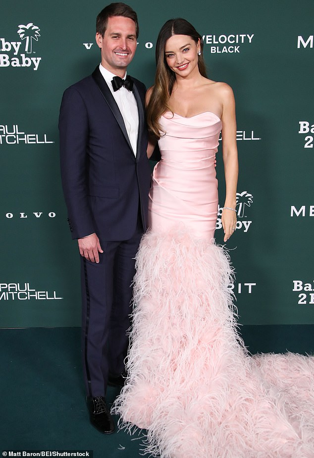 Miranda, who serves on Baby2Baby's board of directors, attended the gala with Evan, one of the founders of Snapchat and current CEO of Snap, Inc.