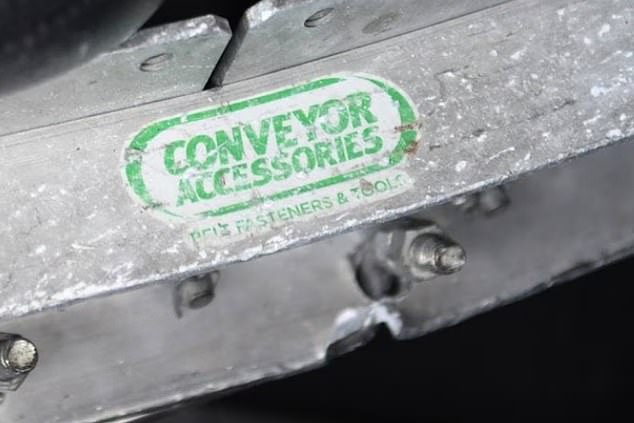 Victoria Police believe the metal piece was a Riv-Nail drive system (pictured), a tool designed to maintain conveyor belts.