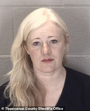 Kristine Barnett photographed in her mugshot