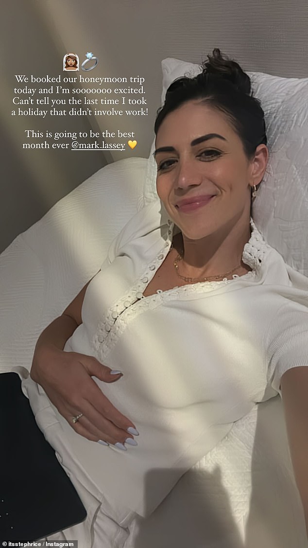 Stephanie gave her followers an update on how the wedding planning was going.