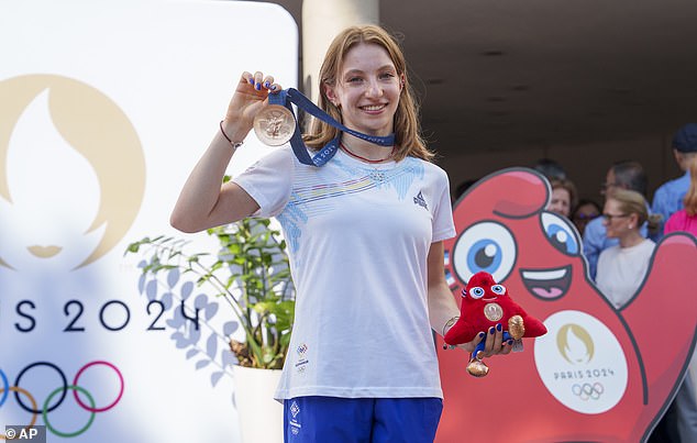 Romanian gymnast Ana Barbosu received her Olympic bronze medal after the Games