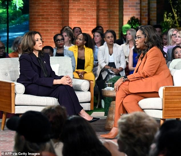 Kamala Harris joined Oprah at a Unite for America livestreamed rally in Michigan in September