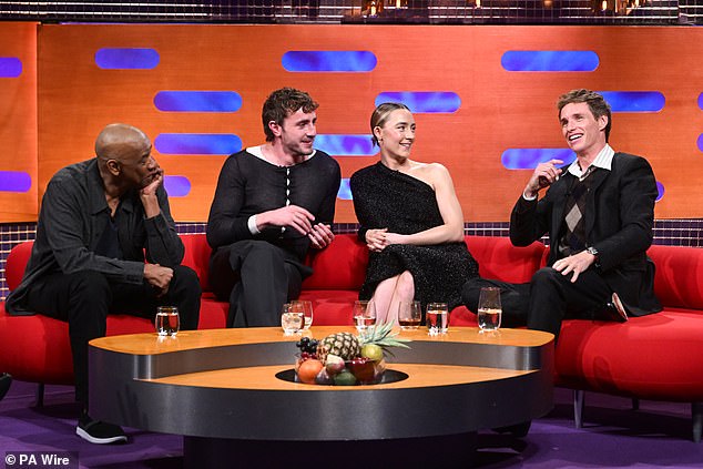 Saoirse lit up social media when she made a joke about self-defense while sitting next to actor, Denzel Washington and Eddie Redmayne.