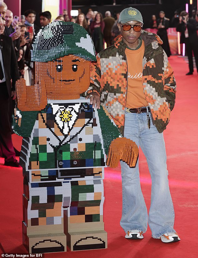 Pharrell was on the show to promote his new biopic Piece By Piece, which tells the story of his rise to fame in Lego form.