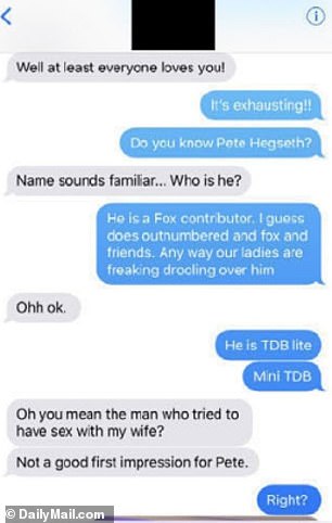 Messages obtained by DailyMail.com and sent by the woman identified only as Jane Doe to a close male associate reveal her dislike for the former Fox host