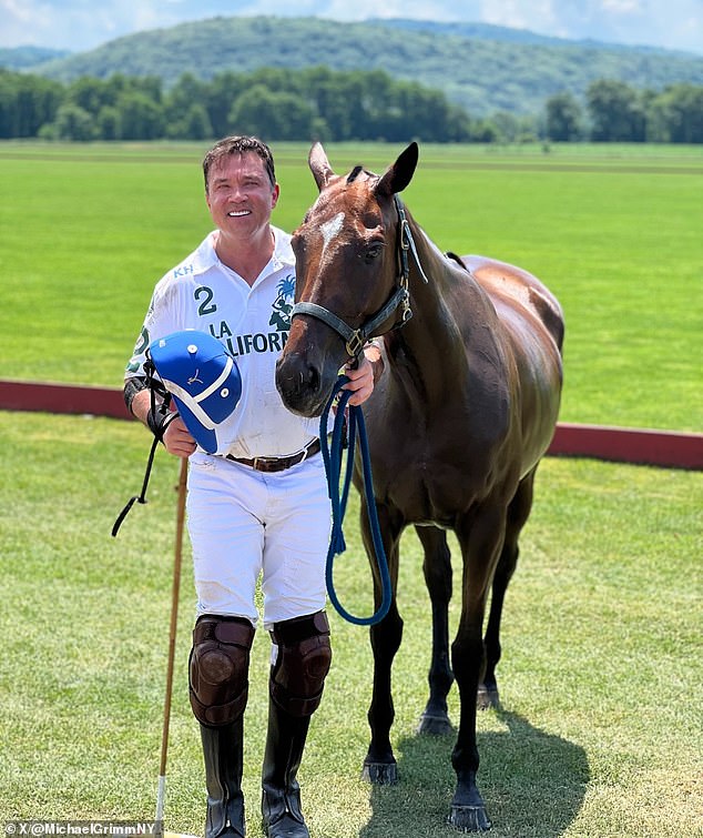 His Newsmax colleague Greg Kelly revealed on his radio show that the accident took place at a polo match on September 22 and that the former politician 'severely damaged his neck' after being 'thrown from the horse.'