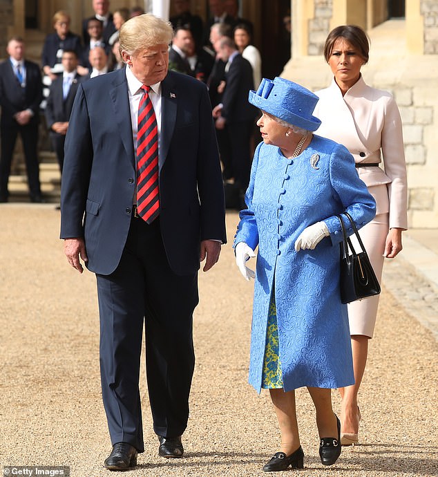 Elizabeth II with Trump at Windsor Castle in July 2018. Trump once commented that Margaret must have been a 'difficult' sister, source says