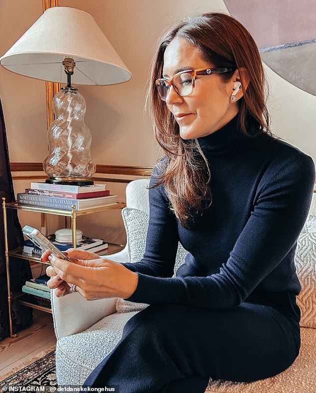 Queen Mary of Denmark (pictured) announced on Instagram today that she would be launching a podcast focusing on the issue of loneliness among young people.