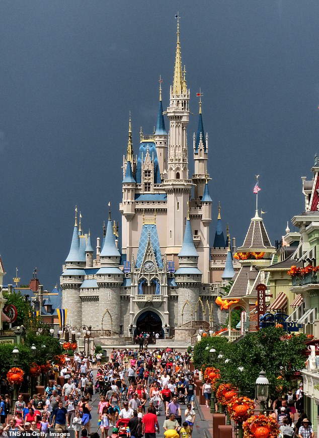 The controversial comedian is facing a series of allegations over his behavior towards a woman, and Met detectives confirmed last Saturday that they had handed over a file of evidence to prosecutors (pictured, Disney World Florida).