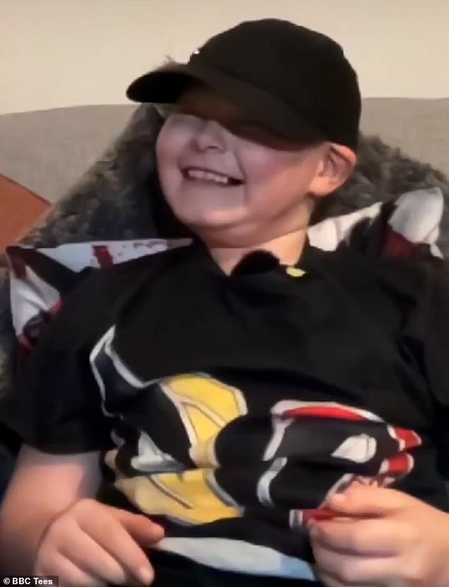 Nine-year-old Riley was diagnosed with osteosarcoma, a form of bone cancer, in 2023, and had his lower leg amputated.