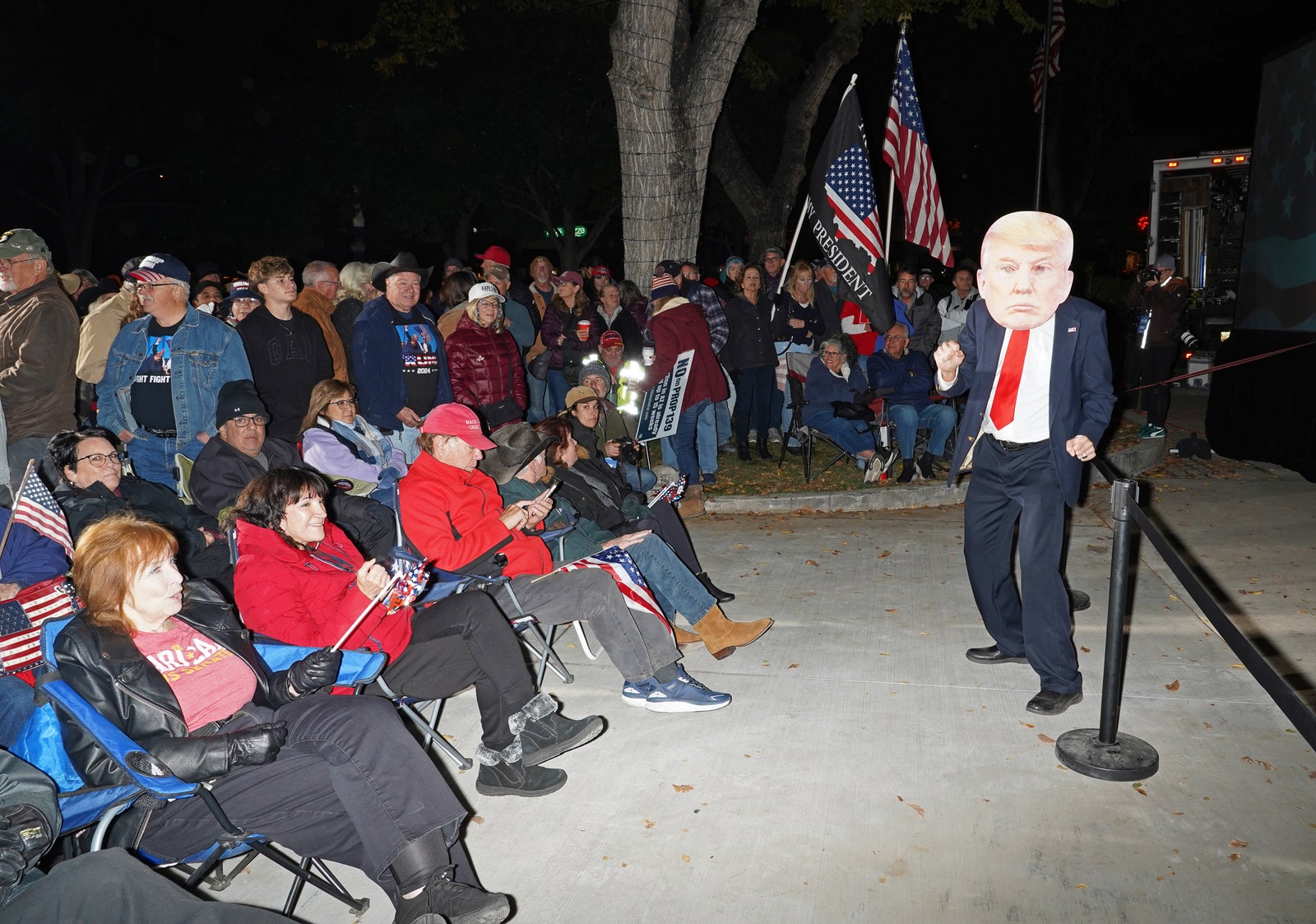 Attendees at the Kari Lake rally in Prescott, Arizona.