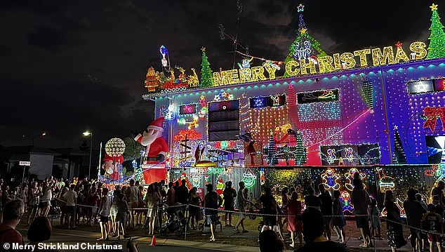 Thousands of people attend the impressive Christmas light show every year.