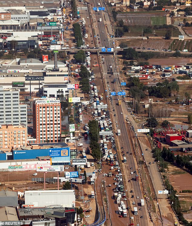 Aerial photographs have revealed the apocalyptic scale of the destruction caused by the Valencia floods