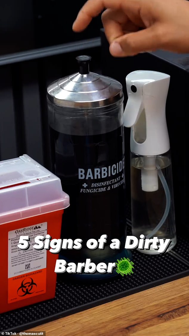 One popular product, barbicide, takes just 15 minutes to kill disease-causing insects embedded in dirty tools, such as clipper guards and scissors.