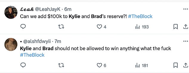 On X, formally known as Twitter, fans expressed concern about Kylie and Brad's continued participation in the show.