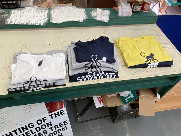 The sleepy town has just three stores on its main street, one of which has started selling $20 monkey T-shirts.