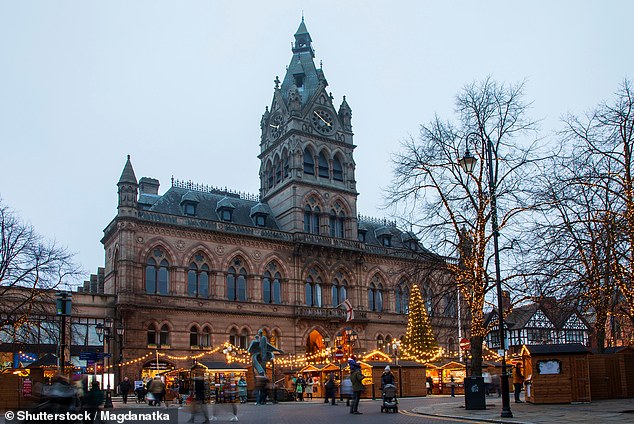 Chester Christmas Market is organized around the Victorian Gothic Town Hall (above)