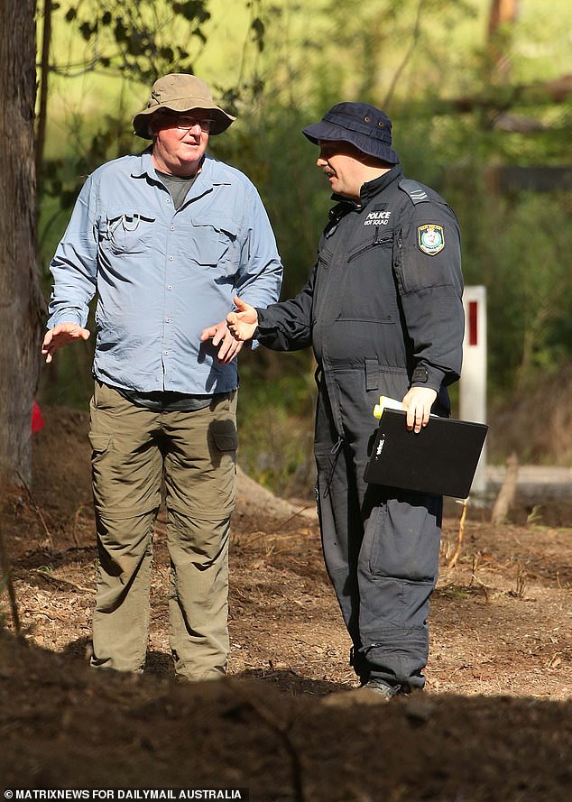 Professor Jon Olley, a water sciences expert, at the 2021 William Tyrrell excavation, gave evidence on Monday at the latest round of inquiry hearings.