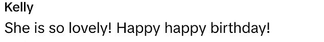 Fans of the TikTok creator took to the comments section to share their thoughts on the video, as well as birthday greetings.
