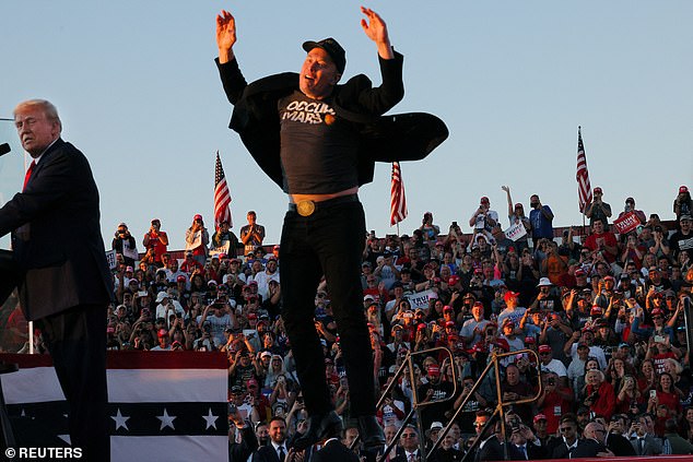 He used the same word his team said came out of the crowd on Friday to categorize the South African's dance moves, saying he moved like an 'asshole' while dancing on stage at a Trump rally on October 5.