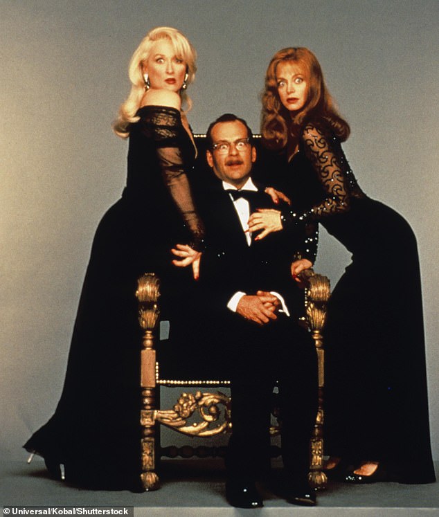 Death Becomes Her is based on the 1992 gay cult classic film of the same name, starring (from LR) Meryl Streep, Bruce Willis and Goldie Hawn.