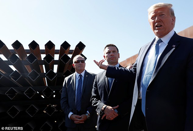 US President Donald Trump visits part of the US-Mexico border wall in Otay Mesa, California, USA September 18, 2019