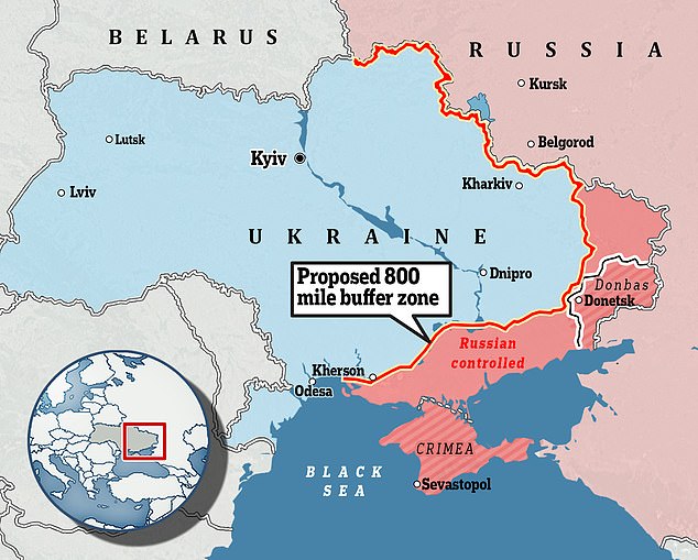 Map shows what proposed 800-mile buffer zone could look like