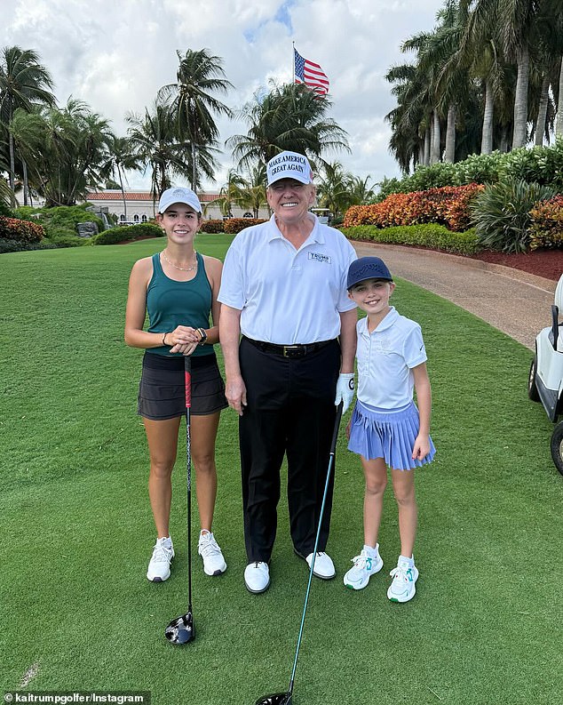 Kai Trump shared a photo with her grandfather earlier this week