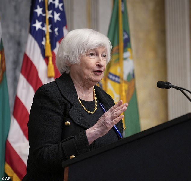 He attacked Treasury Secretary Janet Yellen, pictured on October 22, and accused her of 