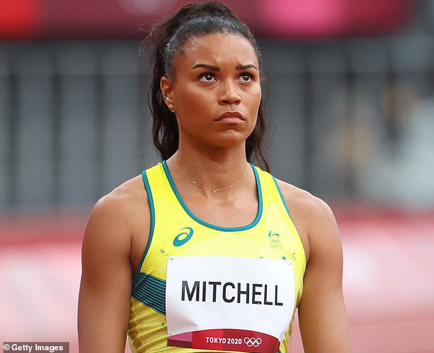 Mitchell, who ran in the 2016 and 2020 Olympics, is expecting twins with her partner Tom Brown.