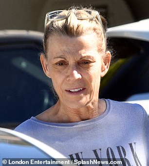 She was spotted running errands on Sunday without her typical glamorous makeup.