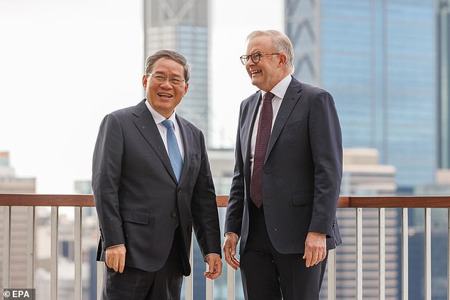 Prime Minister Anthony Albanese is pictured with Chinese Premier Li Qiang in June.