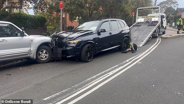 The radio presenter was reportedly behind the wheel of her black 2023 BMW X5 xDrive40i when the incident occurred in Dudley Street, Randwick.