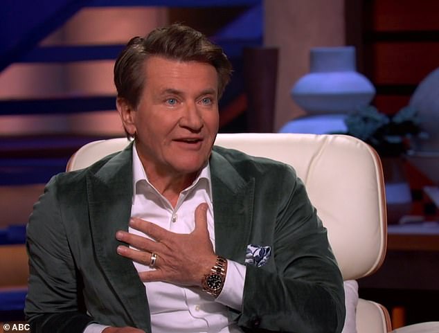 Investor Robert Herjavec's voice cracked as he responded to Ashley's emotional comment about her late mother.