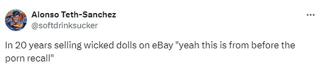 Several social media users wished they had kept the recalled dolls they purchased so they could sell them for 'hundreds on eBay.'