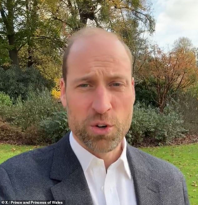 William shared a video message to Kevin from him and his wife, Kate, on social media this morning.