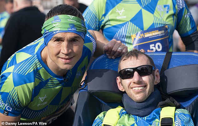 Kevin has spoken of taking part in the touching charity fundraiser without his friend by his side this year. Both photographed last year.