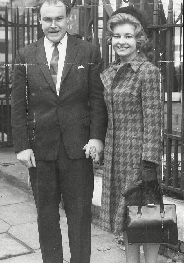 Timothy West and Prunella Scales seen together at their wedding in 1963