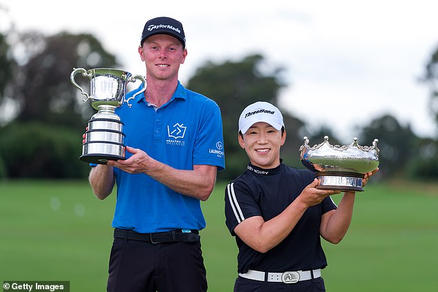 Ryggs Johnston (left) won the men's Australian Open on Sunday afternoon.