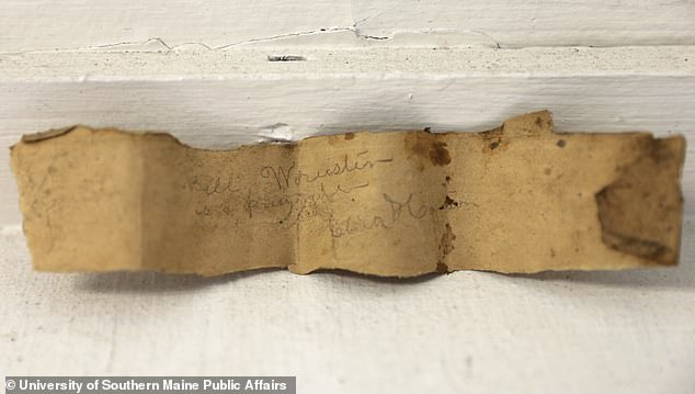 Pictured: one of many notes referring to the 'beautiful' Belle Worcester