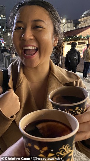 She says the Trafalgar Square Christmas market (where she appears in the photo above) is 