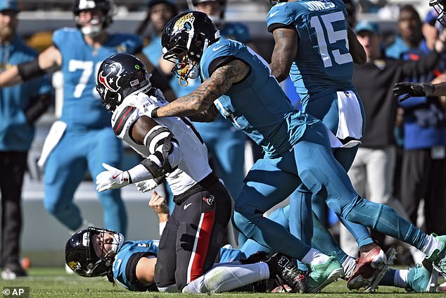 Evan Engram of Jacksonville was the first to engage Al-Shaair after the match, starting the brawl