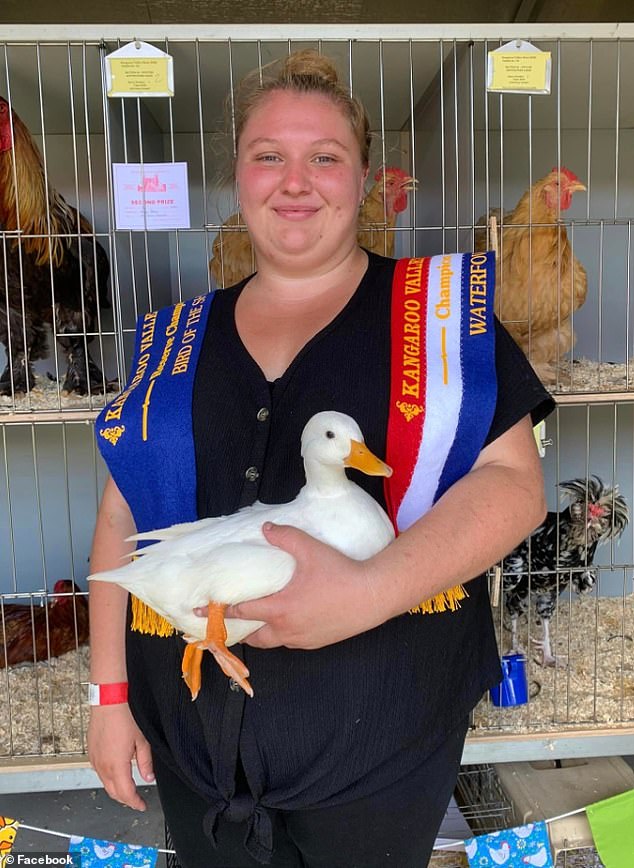 The teenager, Isaac, is alleged to have come across the red Hyundai i30 belonging to bird enthusiast Johanna Martin, 21, (pictured) on a back road near Wilton, south-west of Sydney.