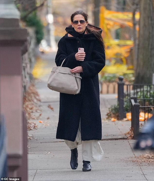 The Dawson's Creek star, 45, was seen walking around Manhattan wearing a brown teddy coat that resembled the type of coat Paddington Bear wears.