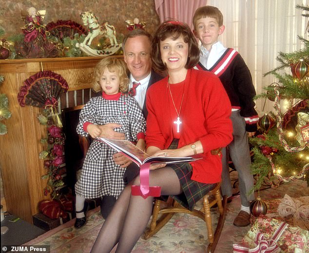 The couple were suspected of involvement in the murder of their daughter, but were later acquitted due to DNA evidence. The photo shows the Ramsey family together in December 1993