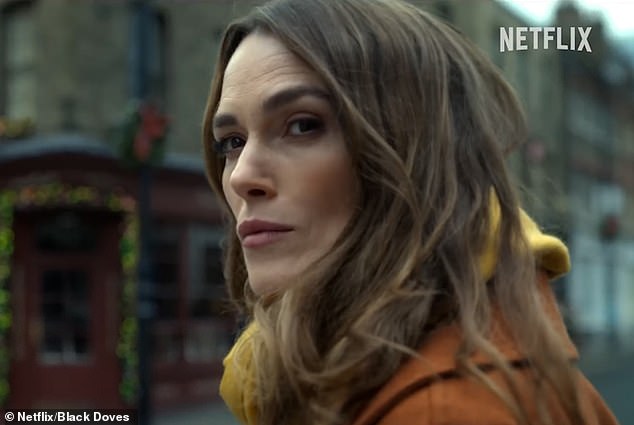 The English actor, 39, stars in the Netflix thriller Black Doves as Helen Webb, a spy and mother who is revealing her politician husband's secrets until it appears her cover has been blown.