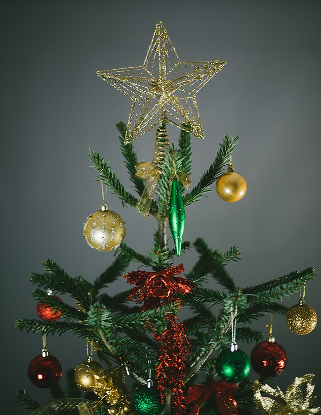 A spectacular tree top, such as an ornate star or angel, is the crowning glory. If you're feeling sentimental, a handmade family treasure adds a personal touch.