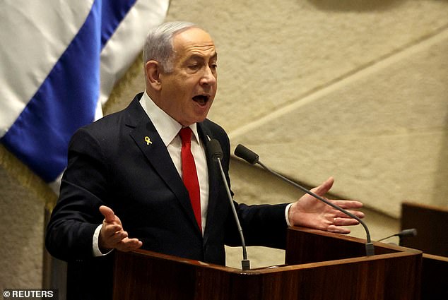 The court's comments come after the International Criminal Court issued an arrest warrant for Israel's Prime Minister Benjamin Netanyahu (pictured) on charges of war crimes in Gaza.