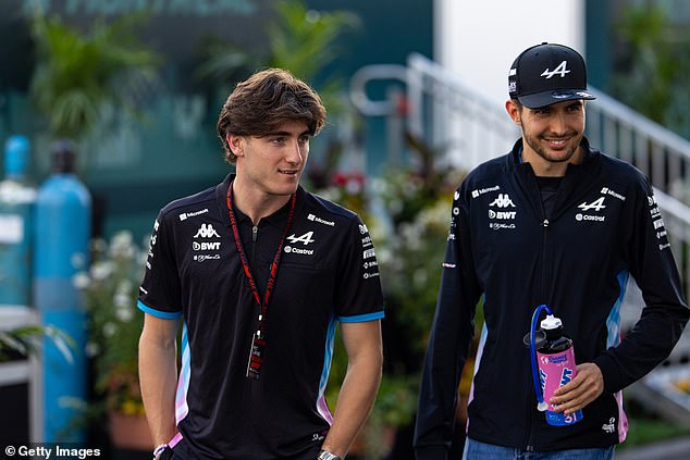 It comes as Ocon (right) will join Haas, his new 2025 team, for their post-season test event. Doohan (left) will get into the Alpine car for the Abu Dhabi Grand Prix.